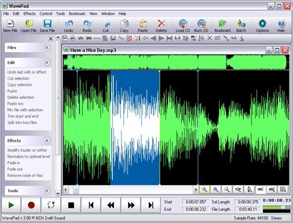 wavepad sound editor free download